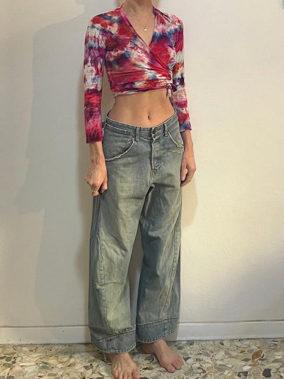 Y2K Levis Engineered Jeans Twisted Seams Barrel Leg With Buckle