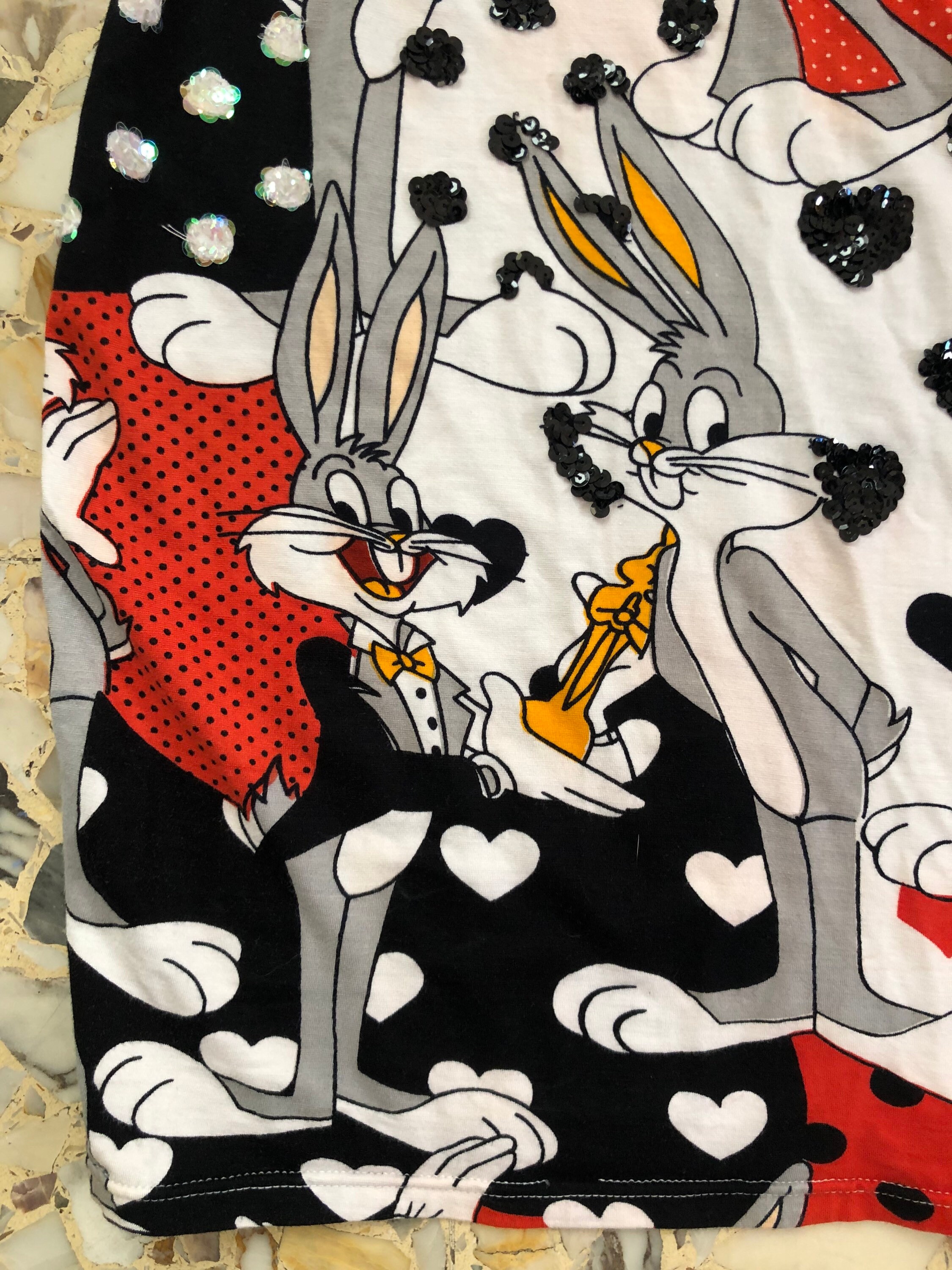 Buy 90s Bugs Bunny Body Con Sequined Party Mini Dress Saturday Morning Cartoons Fashion Online in India Etsy