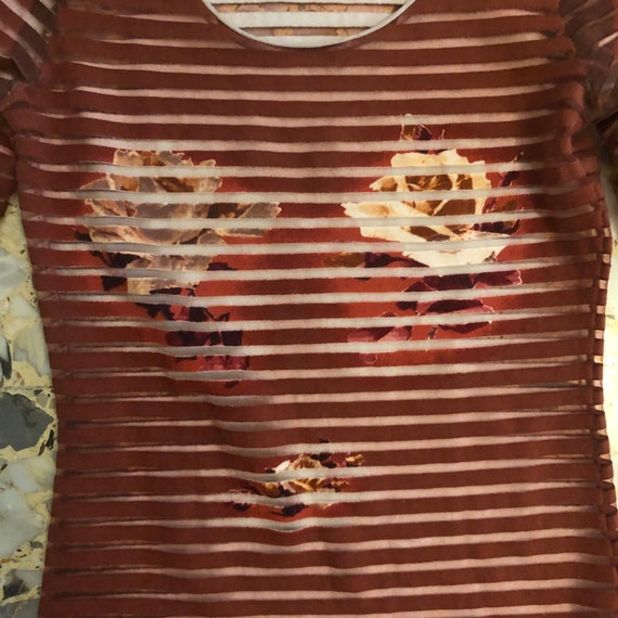 90s Jean Paul Gaultier Striped Floral Sheer Club Kid Top - Etsy 90s Jean Paul Gaultier Striped Floral Sheer Club Kid Top - Etsy