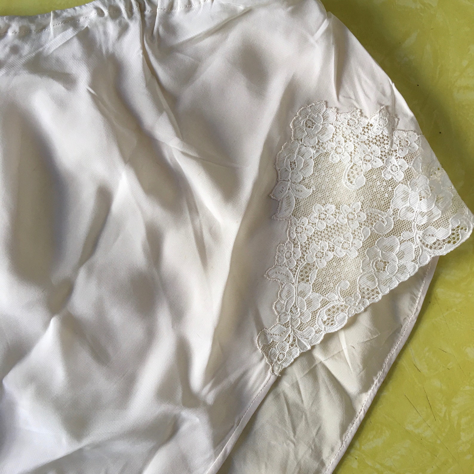 30s Rayon Ivory Bias Cut Tap Panties With Cotton Lace Inset - Etsy