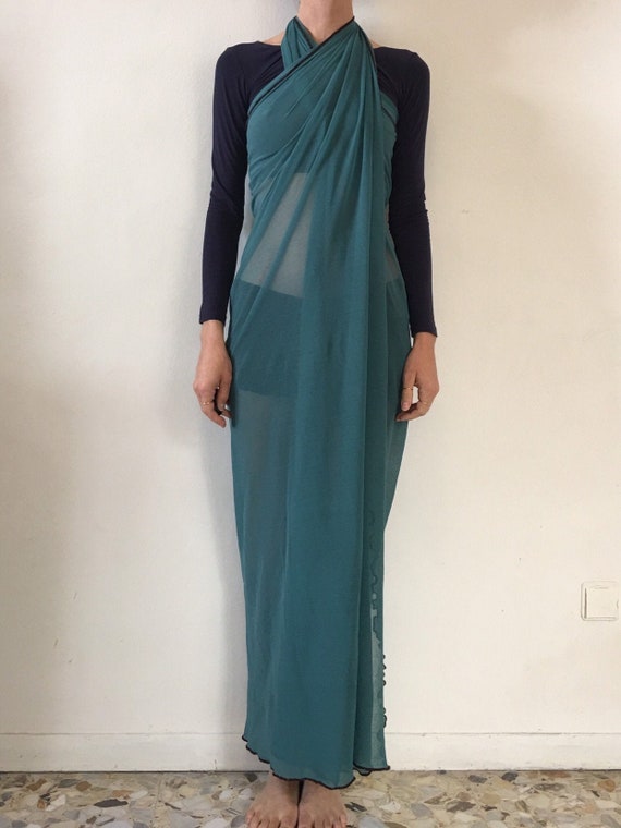nylon mesh dress NYLON POLYURETHANE TRICOT MESH PLEATED DRESS