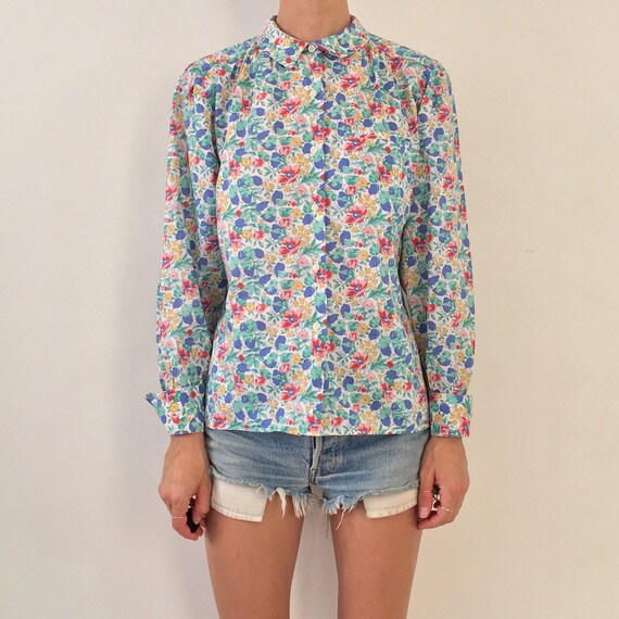 80's Cacharel Liberty La Chemiserie Fine Cotton Fl
