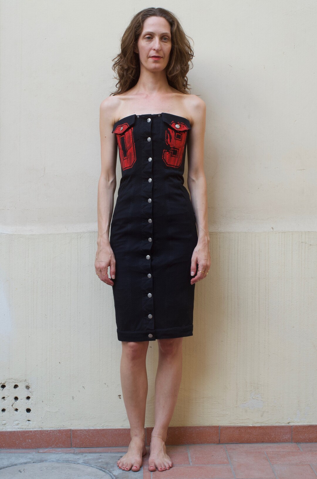90s Jean Paul Gaultier Lace up Back Sexy Corset Sports Dress