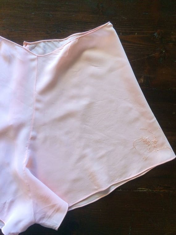 20s pink silk tap pants with delicate hand embroi… - image 5