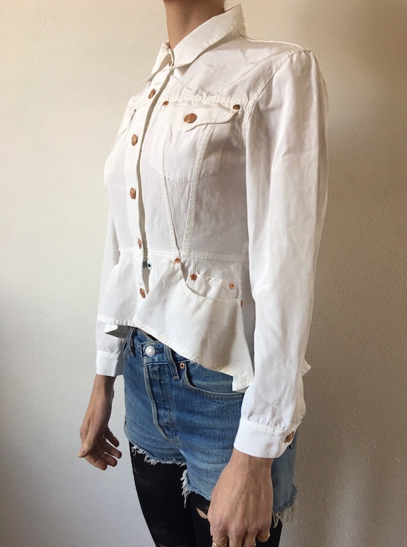 90s Jean Paul Gaultier Junior Hourglass Waist Jacket With 90s Jean Paul Gaultier Junior Hourglass Waist Jacket With