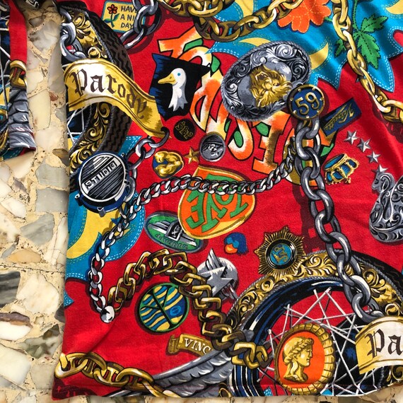 80s Kenzo Jungle Parody Chain Print Cotton Jersey Long Sleeve Top Etsy UK