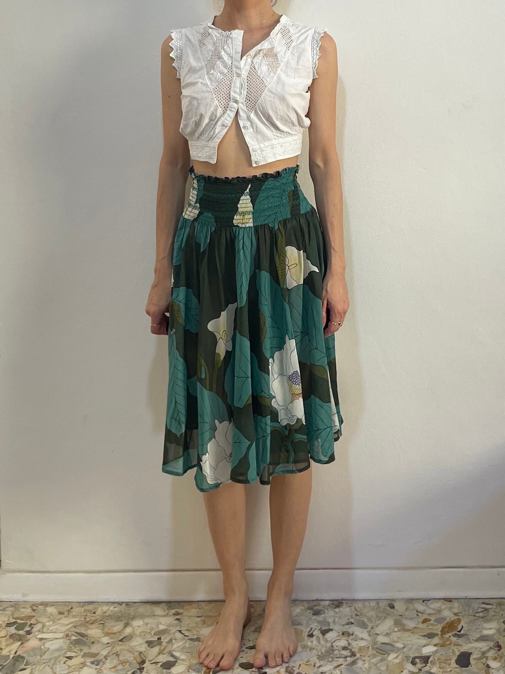 80s KENZO Vintage Cotton Gather Skirt 仏製 - メルカリ