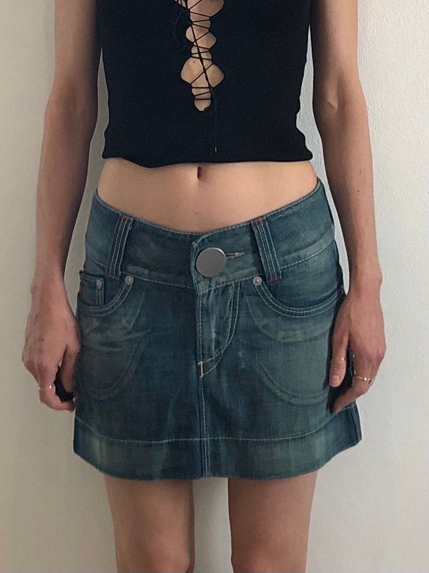 Y2K Miss Sixty Denim Mini Skirt Low Waist Club Kid Raver Y2K Miss Sixty Denim Mini Skirt Low Waist Club Kid Raver