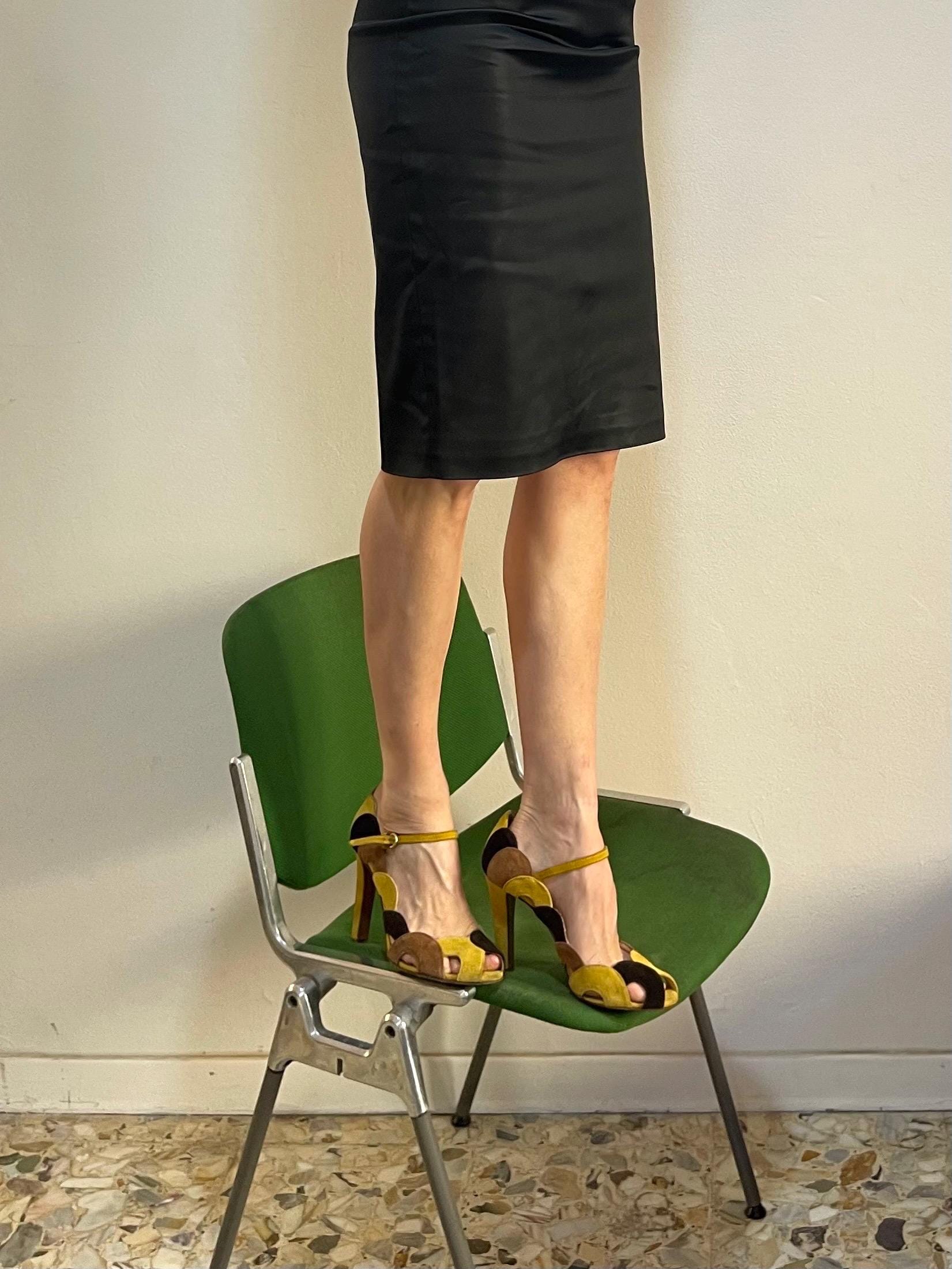 靴 archive vintage miumiu patchwork heel Miu Miu vintage patchwork heels | eBay