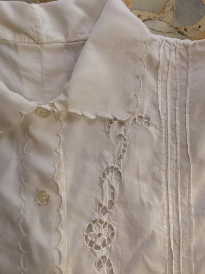 Victorian White Cotton Nightgown With Hand Embroidery and Lace - Etsy