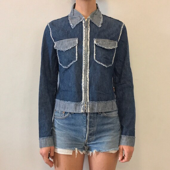 90s Jean Paul Gaultier Fringe Denim Club Kid Jean… - image 5