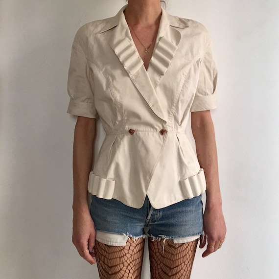 short sleeve cotton jacket