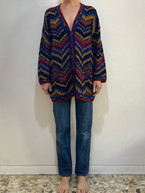 トップス Missoni Sport Unusual Fabric Cardigan Missoni Zig Zag cardigan Missoni