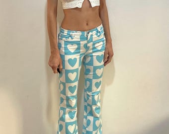 90s Y2K MOSCHINO JEANS デザイン フレアパンツ N870 90s Y2K MOSCHINO