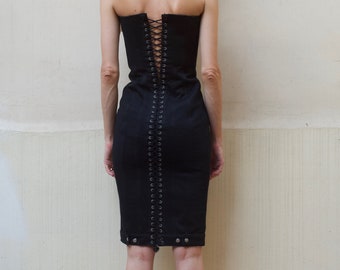 ワンピース Jean Paul GAULTIER Corset Lace Up Dress Jean Paul Gaultier Corset Lace up JPG Leather Sexy