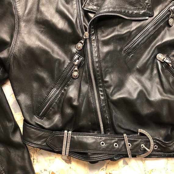 1994 Gianni Versace Punk Collection Safety Pin Black Leather