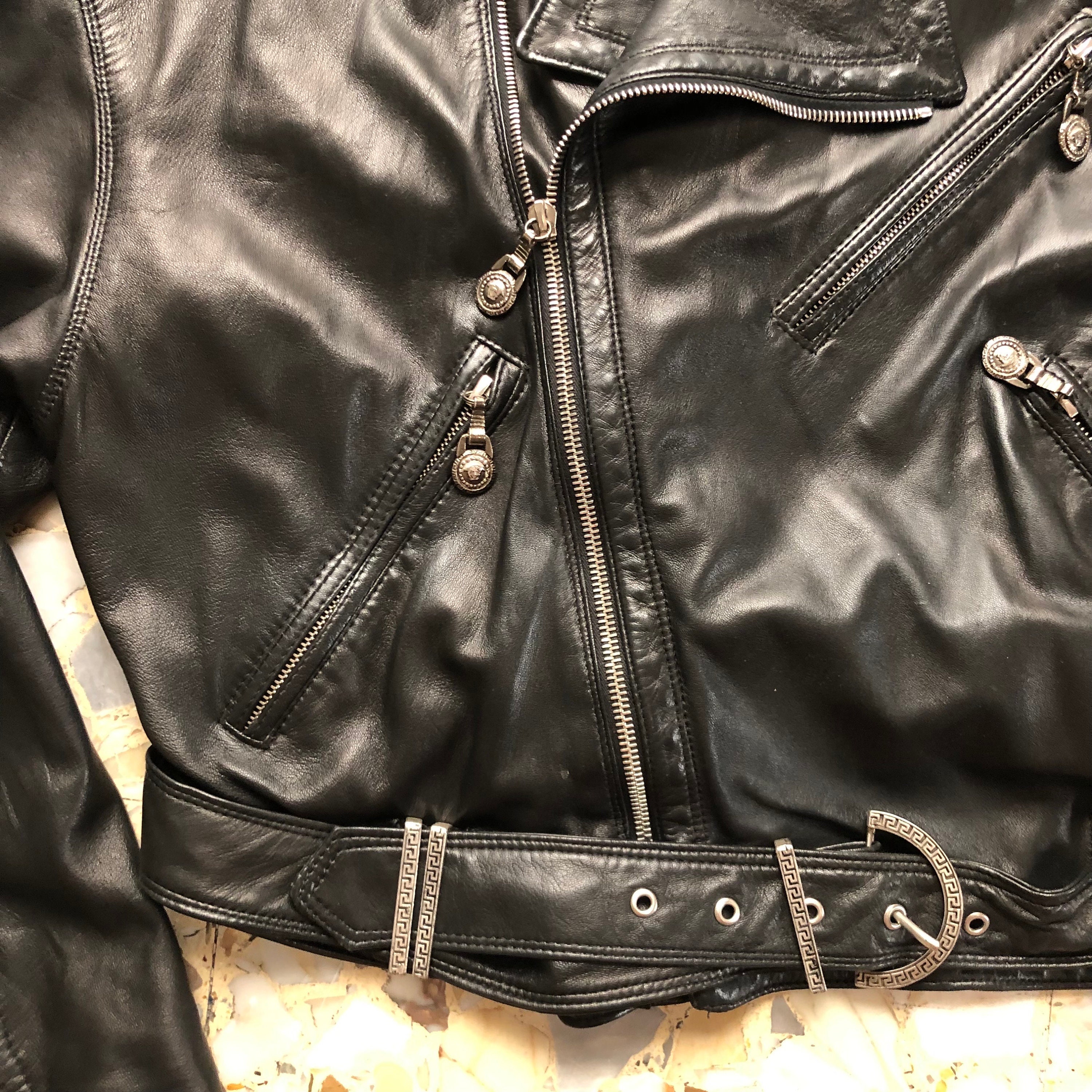 1994 Gianni Versace Punk Collection Safety Pin Black Leather