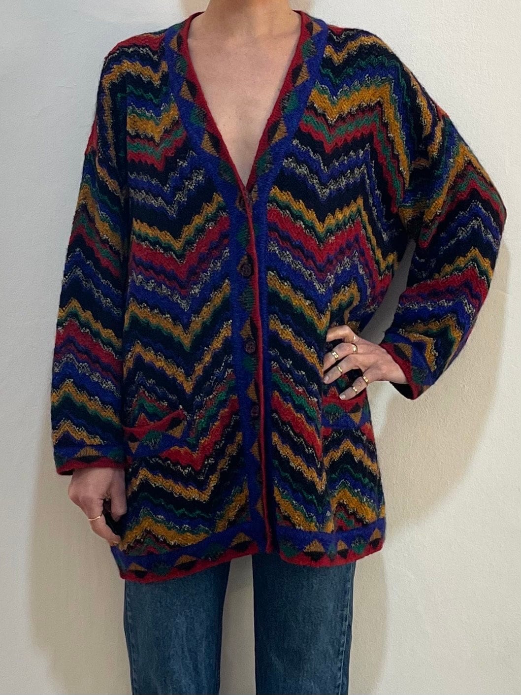 f*e様 MISSONI マルチカラージグザグカーディガン f*e様 MISSONI