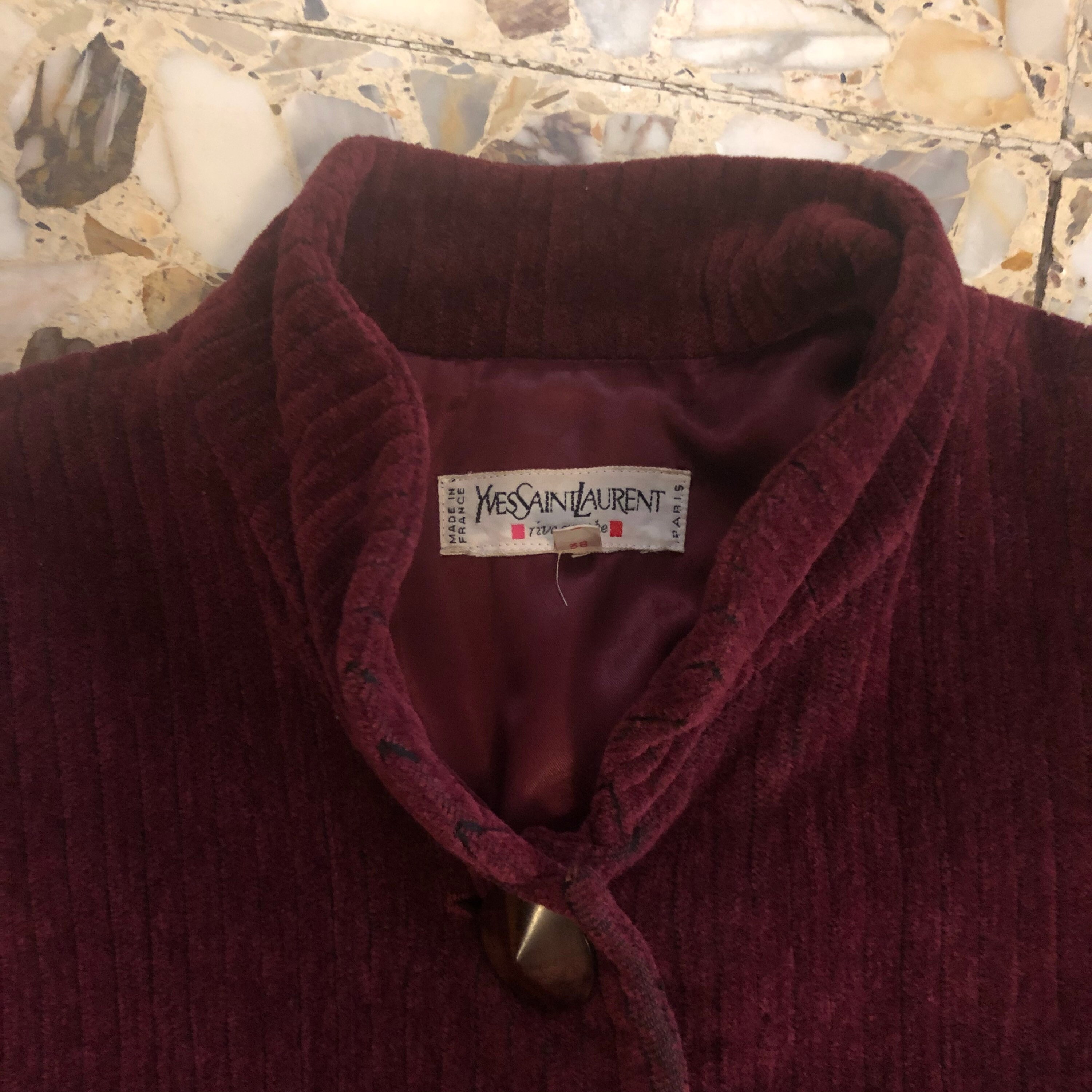 80s Yves Saint Laurent Rive Gauche Burgundy Corduroy Jacket 80s Yves Saint Laurent Rive Gauche Burgundy Corduroy Jacket
