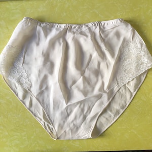 30s Rayon Ivory Bias Cut Tap Panties With Cotton Lace Inset - Etsy