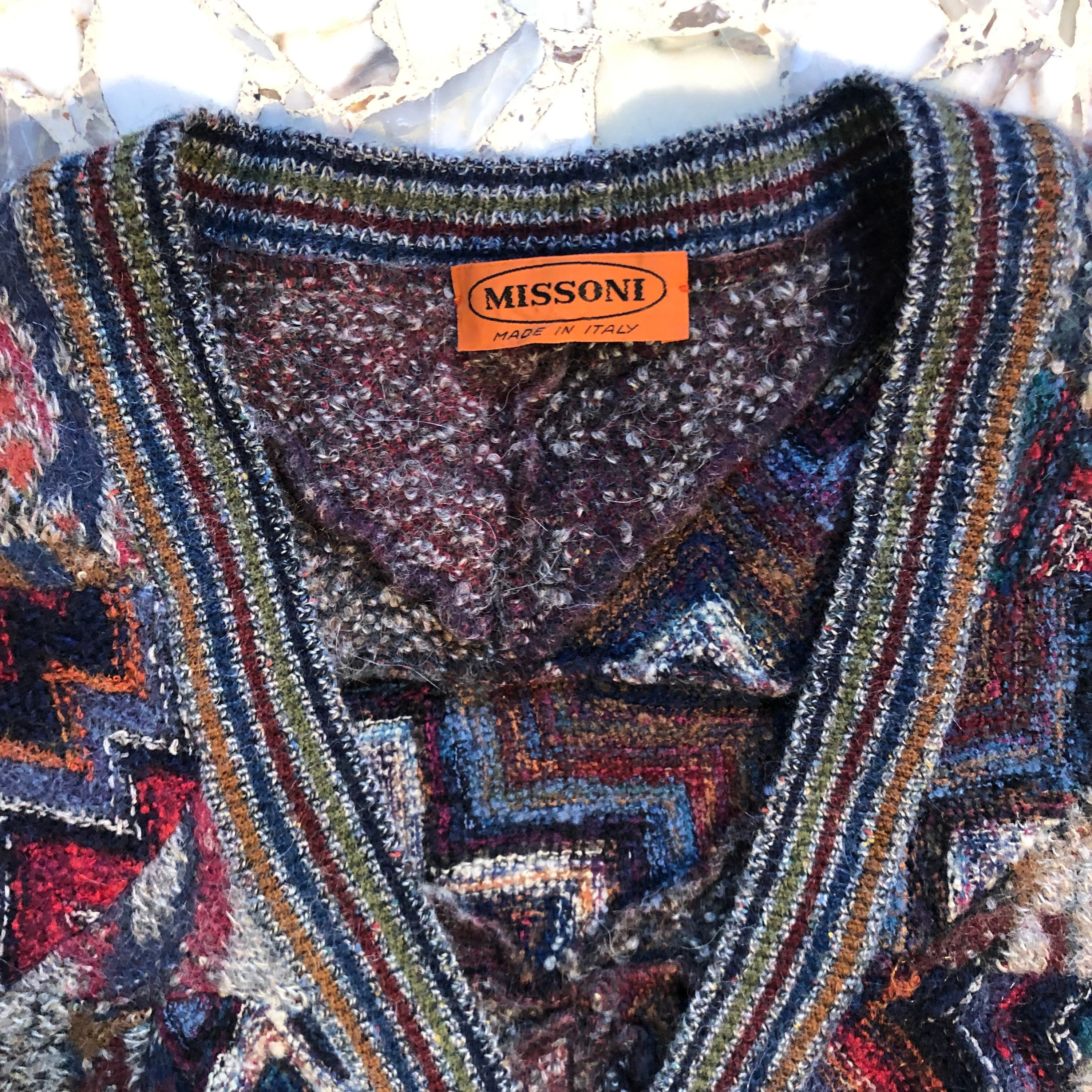 80s Missoni Patchwork Multi Color Amazing Cardigan Wool Sweater - Etsy