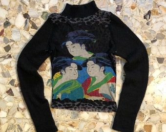 ミュージシャン the GazettE ITAN GEISHA LONG SLEEVE TEE ITAN GEISHA LONG SLEEVE TEE / BLACK | RAD MARKET By BLACKMORAL