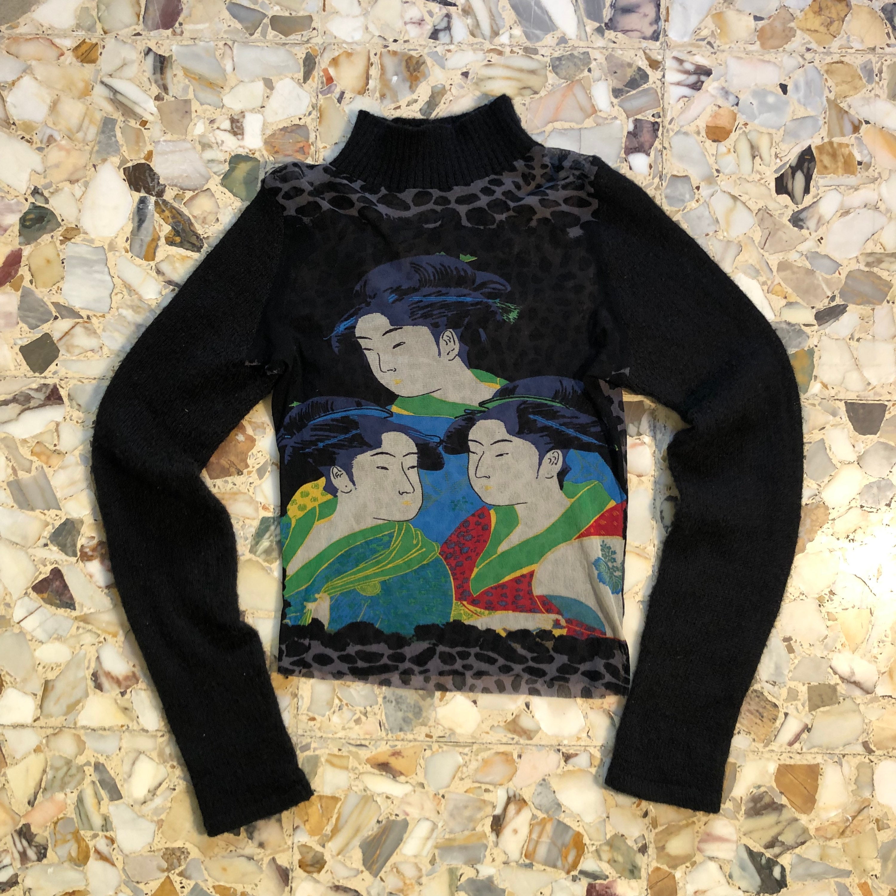 90s Kenzo Jeans Geisha Stretch Mesh Club Kid T Shirt - Etsy