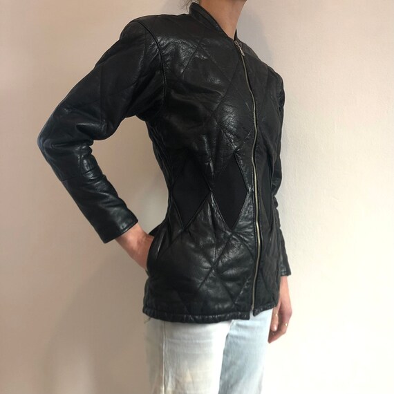 80s Jean Paul Gaultier Cuir Diamond Quilted Corset Waist 80s Jean Paul Gaultier Cuir Diamond Quilted Corset Waist
