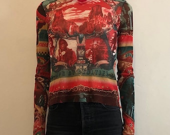 ジャンポール・ゴルチエ メッシュ ショート丈トップス ジャンポール・ゴルチエ メッシュ ショート丈トップス ジャン