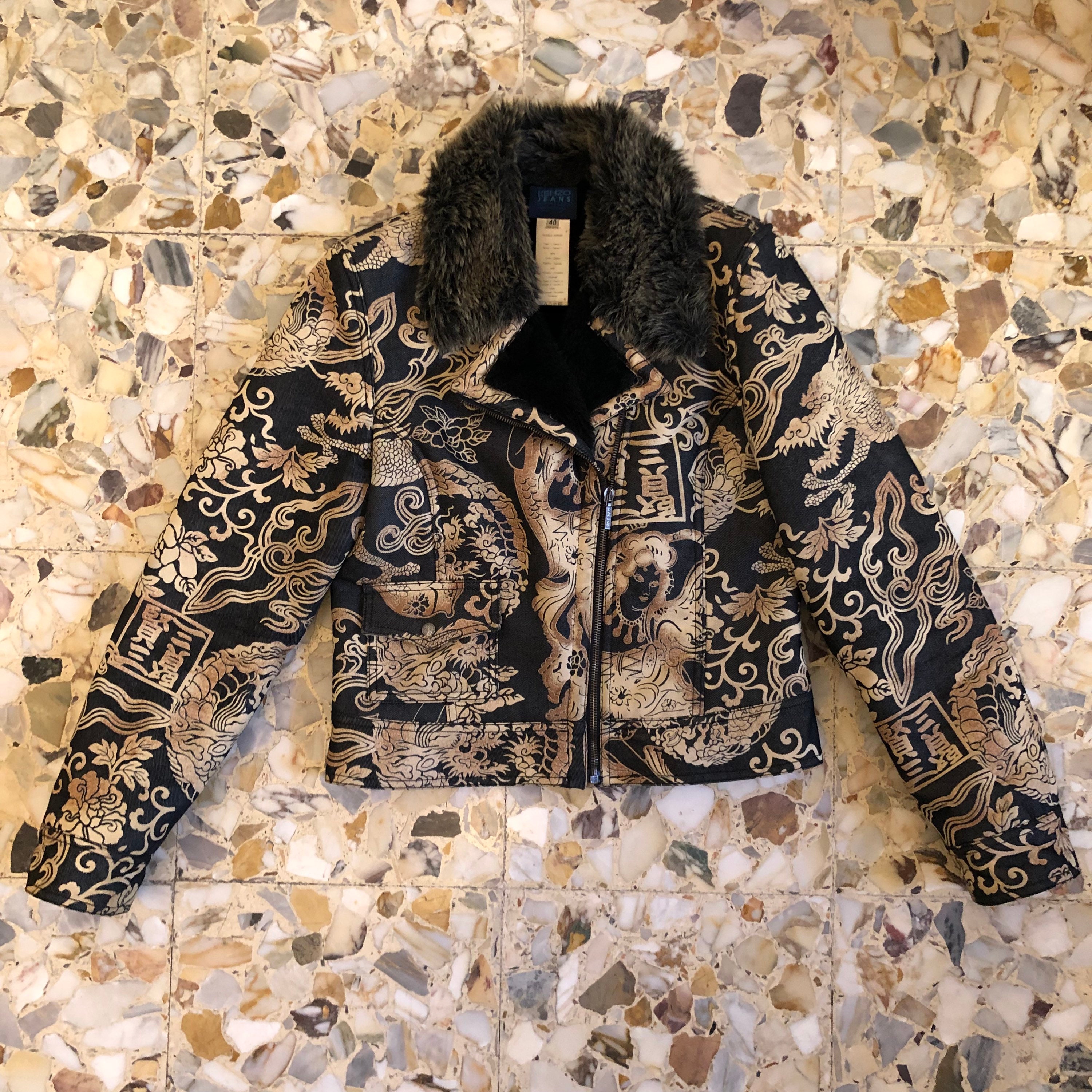 KENZO JEANS ヴィンテージ ファー ジャケット