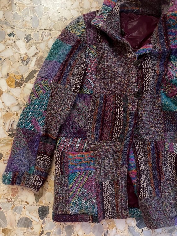 90s Missoni Patchwork Reversible Bomber Jacket Mu… - image 12