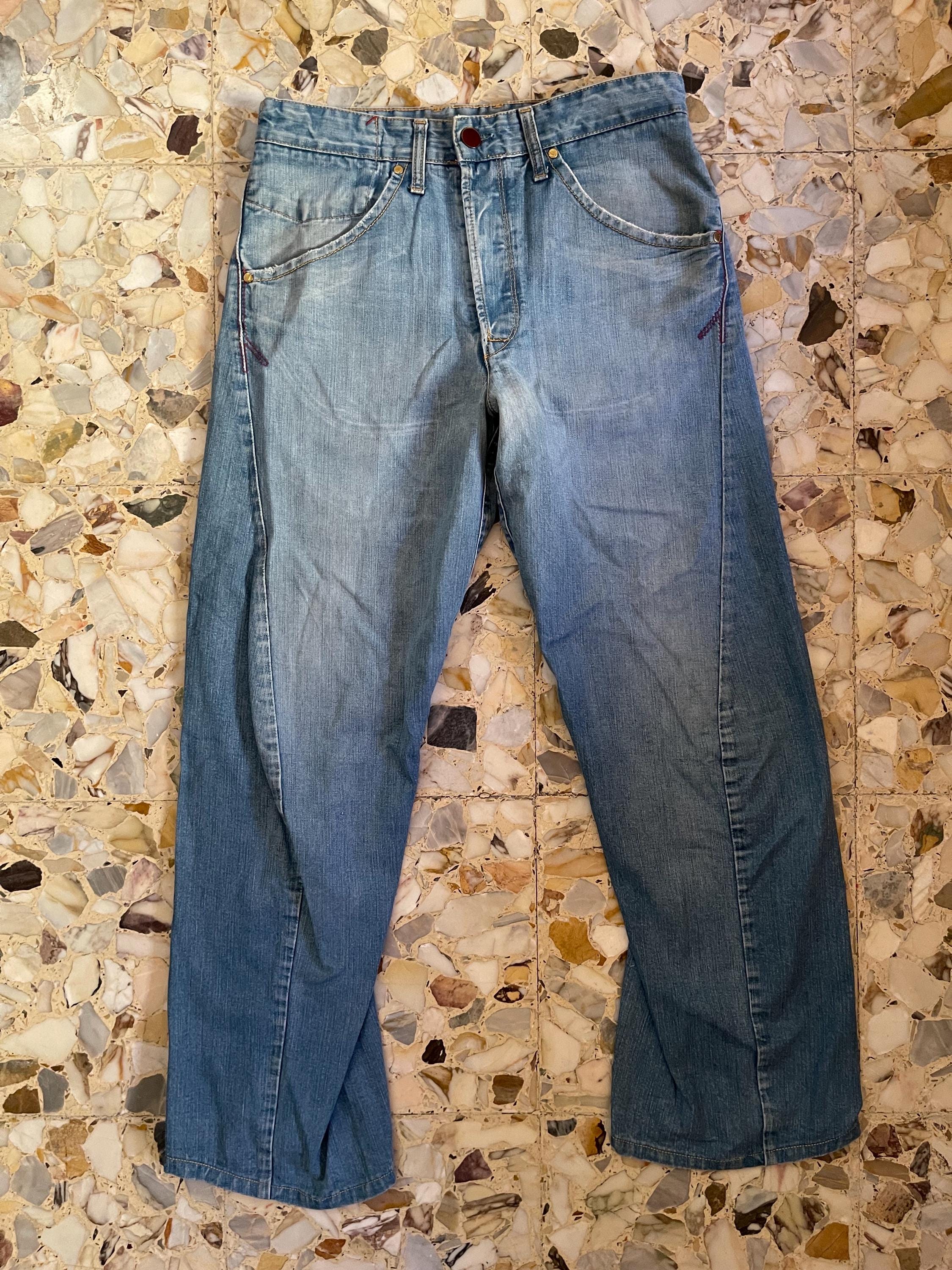 Y2K Levis Engineered Jeans Twisted Seams Barrel Leg With Button
