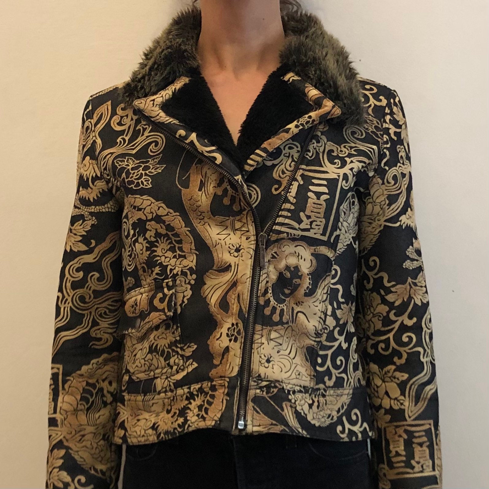 ジャケット・アウター Vintage Monster Fur Design Denim Jacket jj_0419_1003_large.png?v=