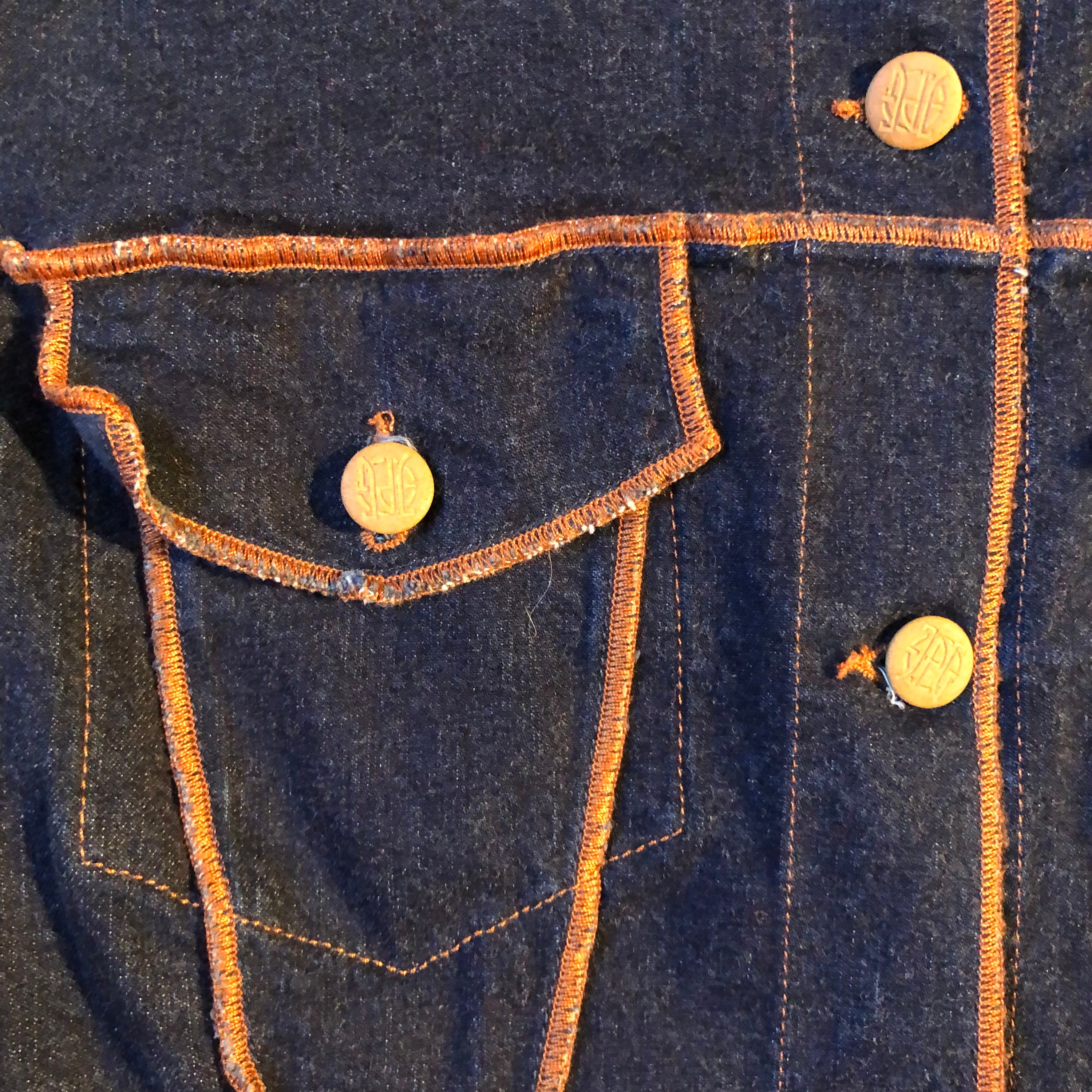90s Jean Paul Gaultier Indigo Denim Embroidered Edge Club 90s Jean Paul Gaultier Indigo Denim Embroidered Edge Club