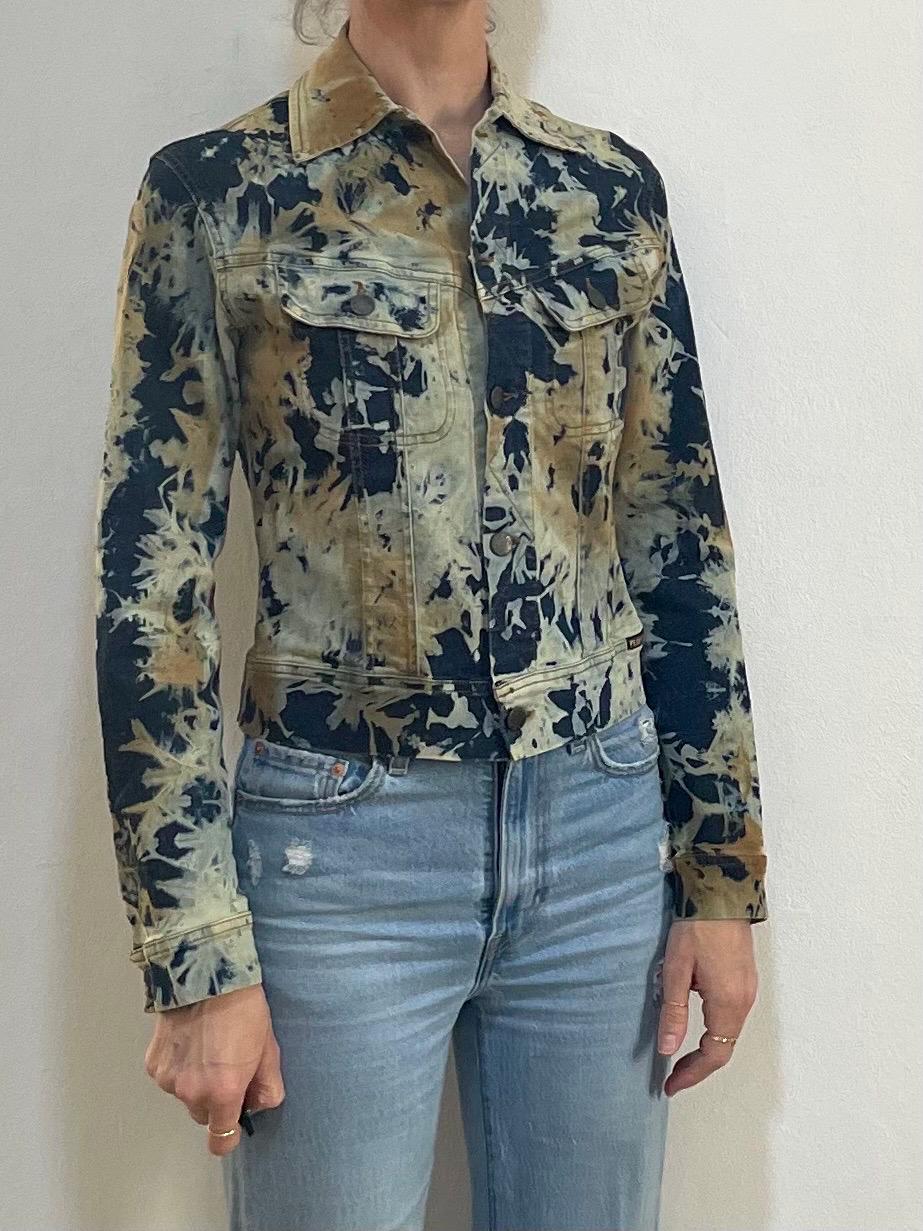 Y2K Plein Sud Acid Washed Denim Bleached Jean Jacket Club