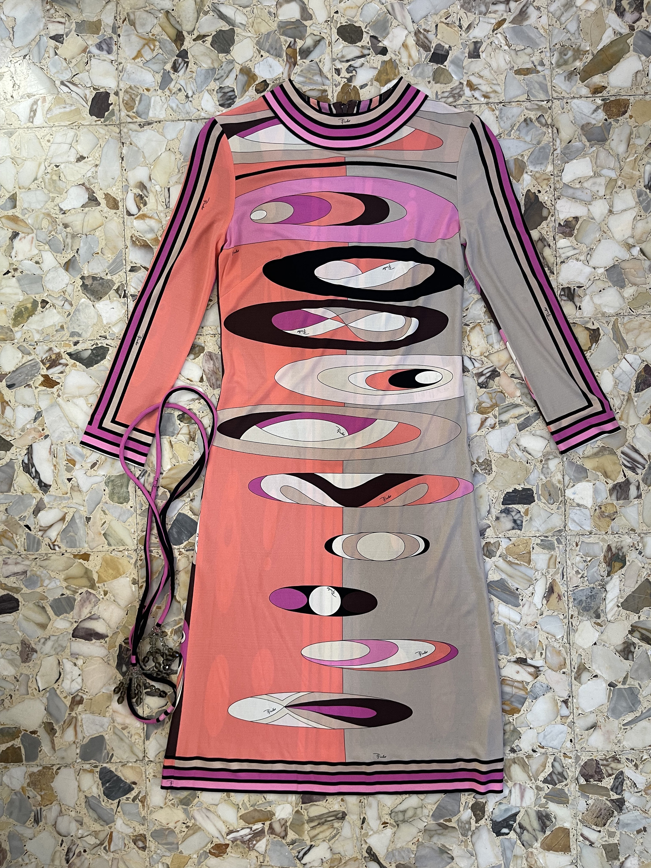 Y2K Emilio Pucci Archive Silk Jersey Dream Mod Psychedelic Dress