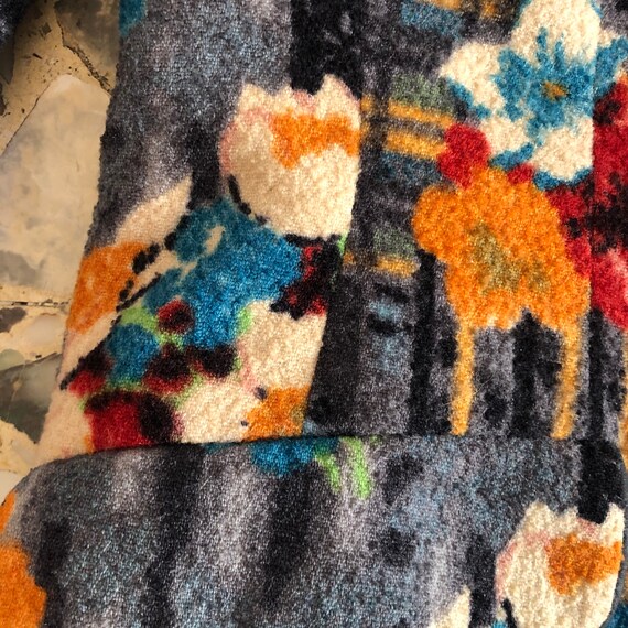 80s Kenzo Jeans Wool Floral Patchwork Boucle Velvet Blazer - Etsy