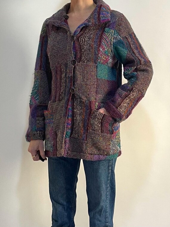 90s Missoni Patchwork Reversible Bomber Jacket Mu… - image 2