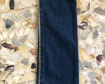 Y2K Plein Sud Exposed Button Front Stretch Denim Euro Trash