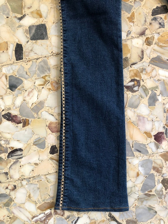 Y2K Plein Sud Stretch Denim Jeans Exposed Button,… - image 10