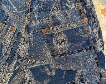 90s Jean Paul Gaultier Shorts With Mystical Dragon Jacquard Print