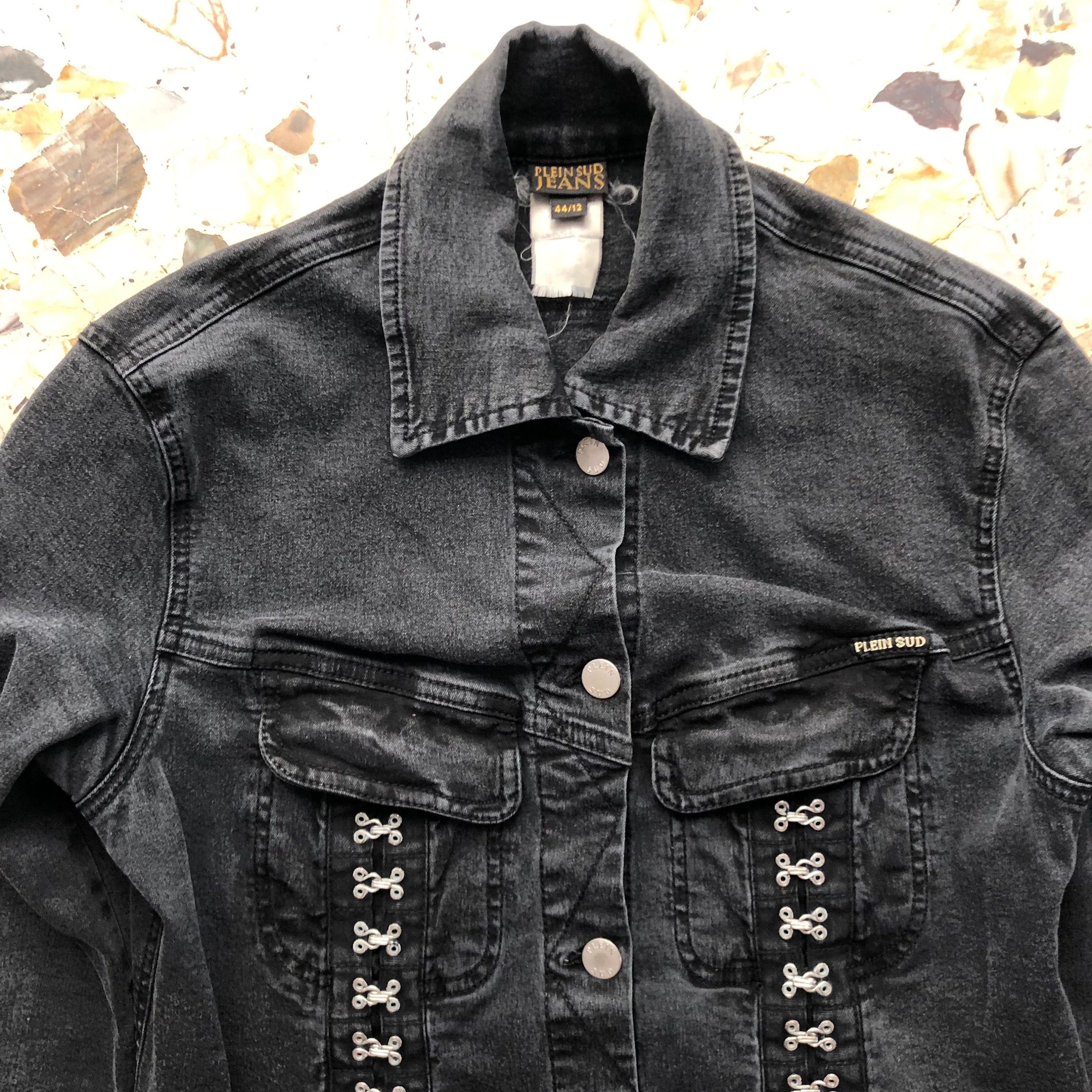 PLEIN SUD JEANS デニムフリンジ ジャケット Y2K ヴィンテージ 2000s Plein Sud Set, Y2k Plein Sud Jeans, Frayed Denim