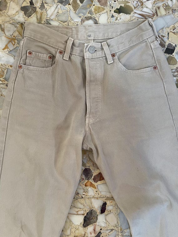 Vintage 90s Levis 501 Jeans, off White Grey, Made in USA, 27/30 - Etsy