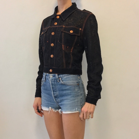 Jean Paul Gaultier lace-up denim shorts - Blue