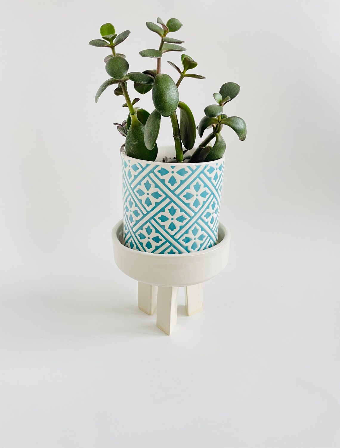 Plant Stand Boho Eclectic Small Plant Stand Tripod Cute Etsy