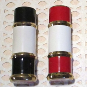 Sale! Cool COTY Unused 24 Lipsticks~ TWO 1950s Enamel &quot;Bright&quot; Tube Lipstick Lot ~Minty Vintage Vanity Set ~ MCM Marilyn Make Up ~Red Retro!