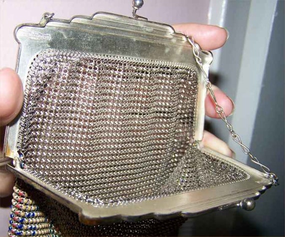 RARE 1920s Deco DRESDEN Mesh Skirt Bag ~Vintage E… - image 3