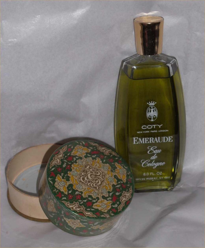 Sale Classic COTY EMERAUDE Perfume & Powder Set Vintage Etsy