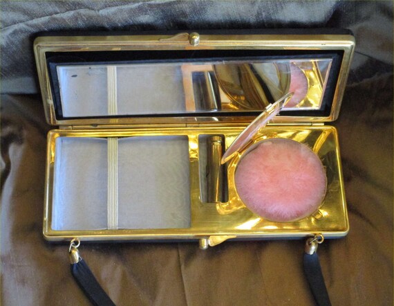 MINTY Gold Birds DAMASCENE Vanity Bag & Cigarette… - image 3