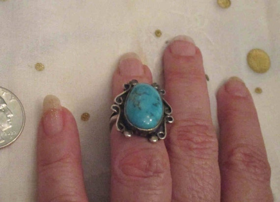 Beautiful Turquoise Native American NAVAJO Vintag… - image 5